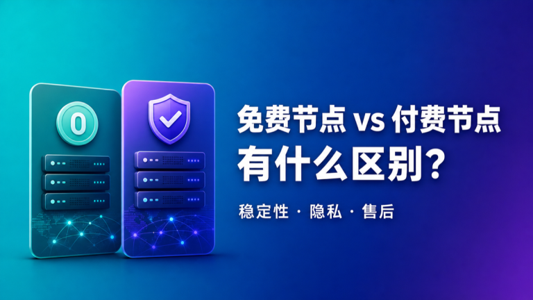 免费节点和付费节点稳定性隐私售后对比